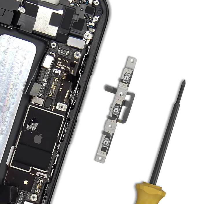 Acheter Clappio Nappe Bouton Volume de Remplacement Compatible pour iPhone 16e