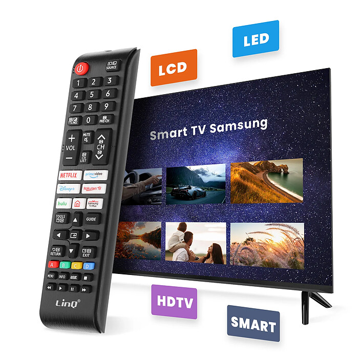 Avis LinQ Télécommande Universelle pour Téléviseur Samsung avec Portée 8m Noir