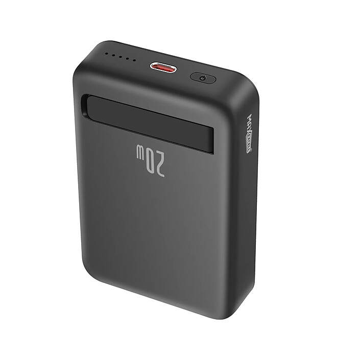 Max excell Powerbank MagSafe 10000mAh Ports USB-C 20W avec Béquille Support Noir pas cher