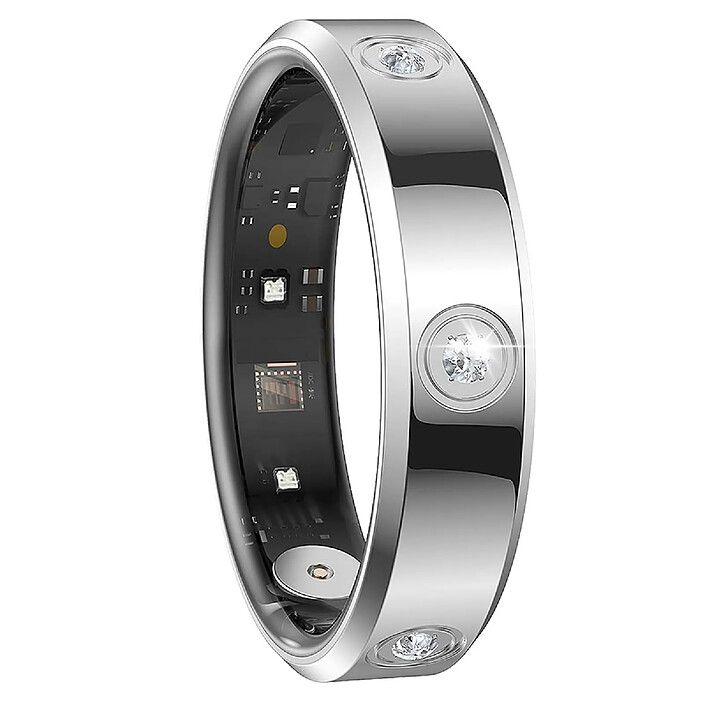 Avizar Bague Connectée Taille 12 Modèle Venus avec Strass et Étui de Charge