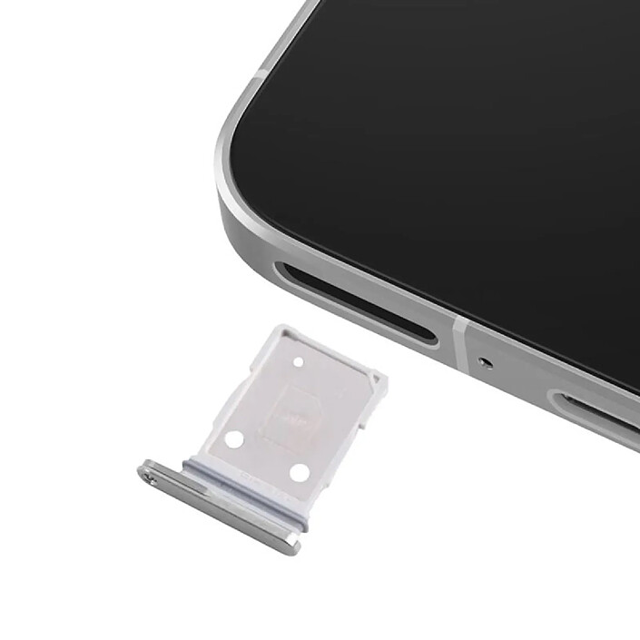 Avis Clappio Tiroir Carte SIM Hybride pour Galaxy A56 Dual Nano SIM ou Nano SIM et microSD Gris clair