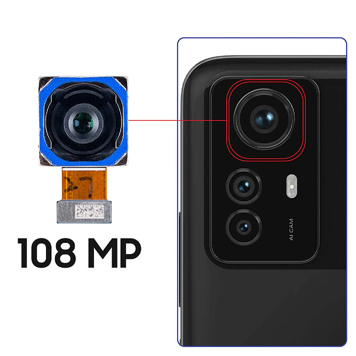 Avis Clappio Caméra Arrière Principale pour Xiaomi Redmi Note 12S 108MP Haute Résolution