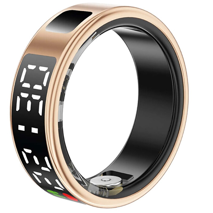 Avizar Bague Connectée Taille 8 Modèle Saturn avec Écran LED et Étui de Charge