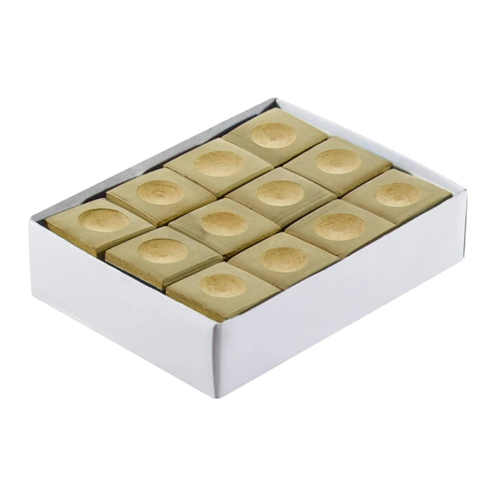 De Faugères Lot de 12 Craies pour Billard Robuste Camel
