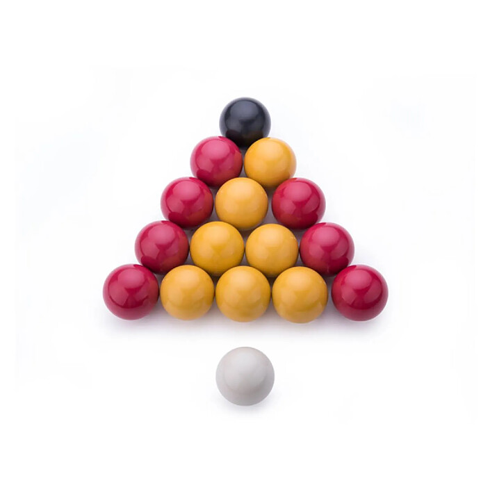 De Faugères Set de 16 Billes de Billard 50.8 mm pour Jeu Anglais 8 Pool Multicolore