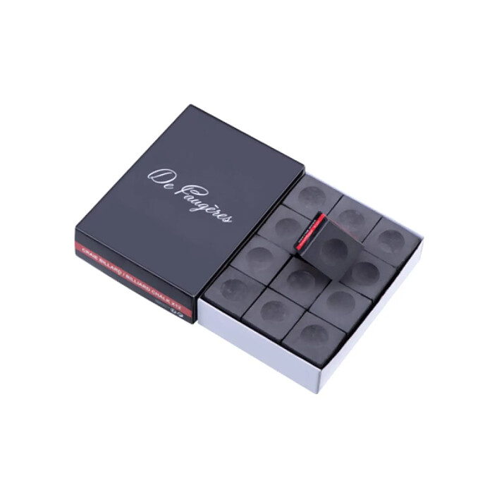 De Faugères Lot de 12 Craies pour Billard Pratique Noir