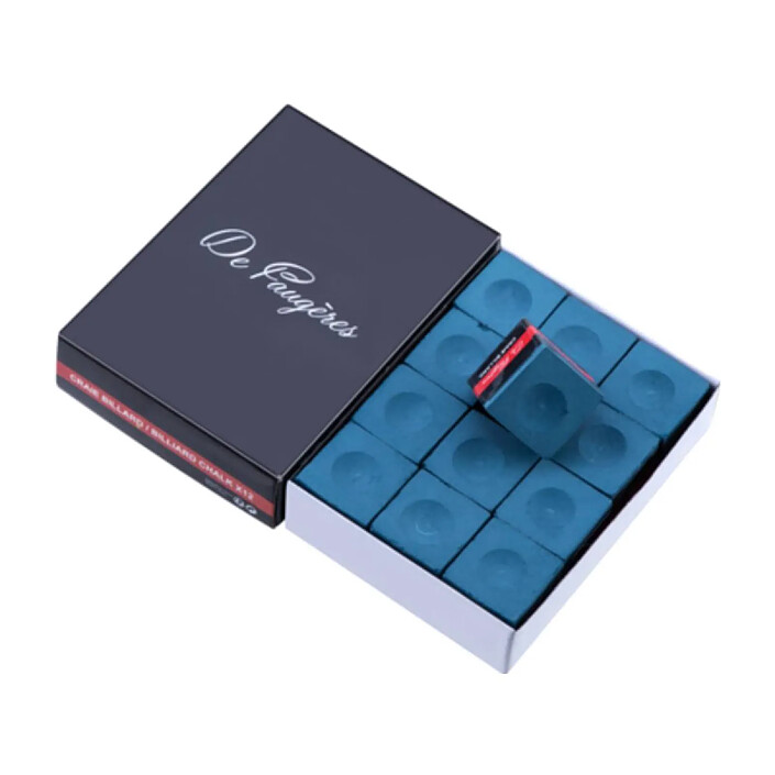 Avis De Faugères Lot de 12 Craies pour Billard Pratique Bleu
