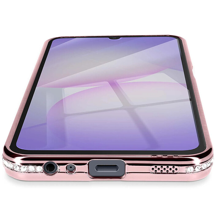 Acheter Avizar Coque pour Galaxy A07 Compatible MagSafe avec Contour Strassé Rose