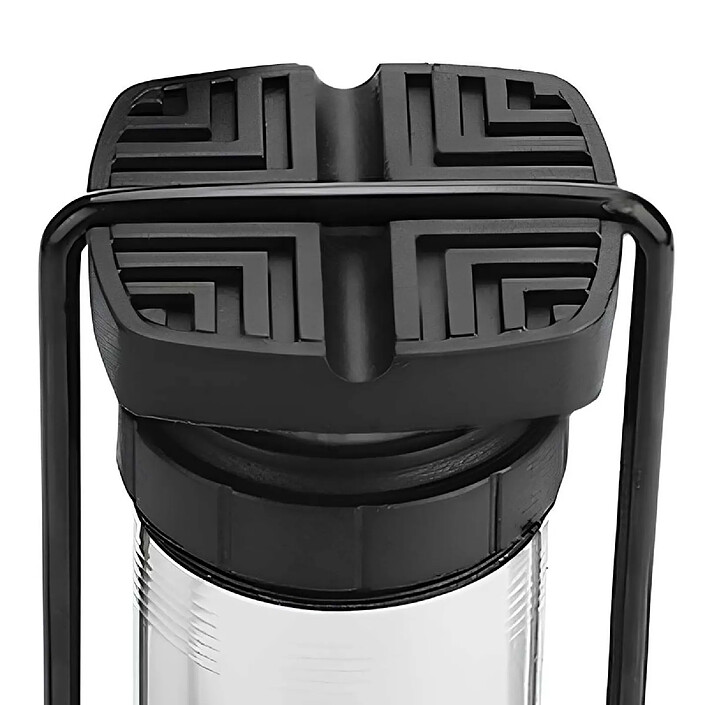 Avizar Pompe à Pied Compacte 17x4.5cm Pression Jusqu'à 100 PSI pour Vélo et Moto Noir / Argent pas cher