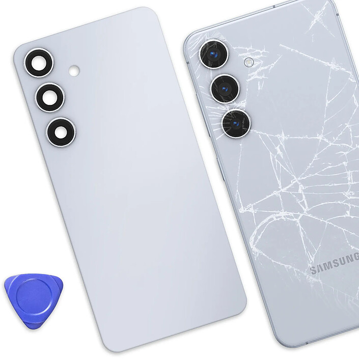 Acheter Clappio Cache Batterie de Remplacement pour Galaxy S24 avec Adhésif Intégré Bleu