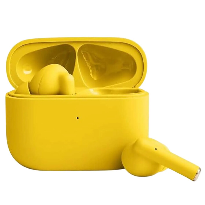 Forever Écouteurs TWS Intra-auriculaires Bluetooth 5.3 avec Réduction de Bruit Jaune