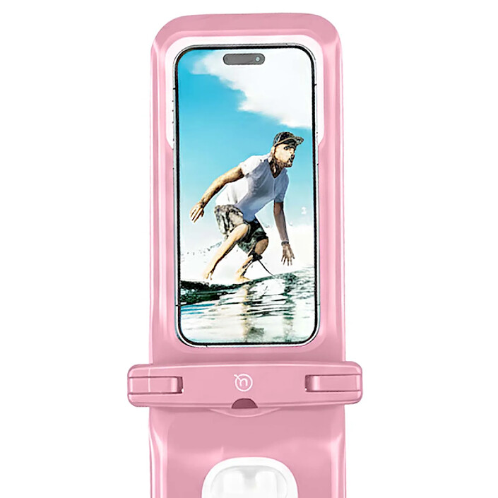 Avis Usams Housse Étanche IP68 pour Smartphone 7" avec Double Pochette Rose