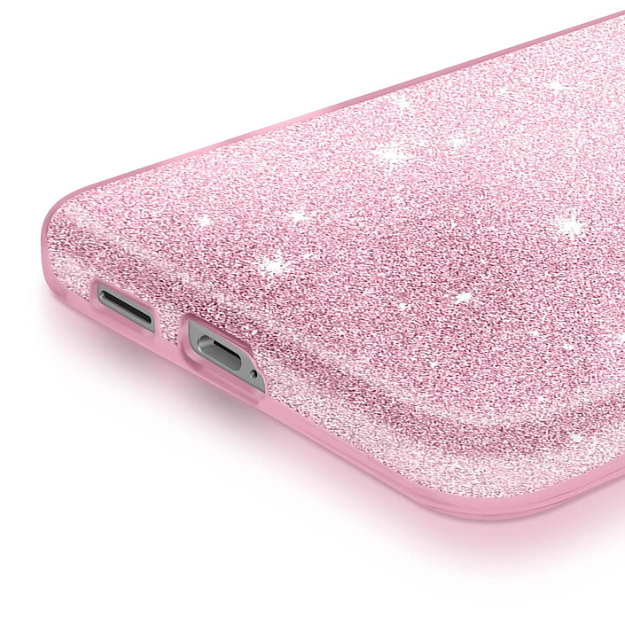 Avis Avizar Coque pour Galaxy S25 Edge Conception Bi-Matière et Finition Pailletée Rose