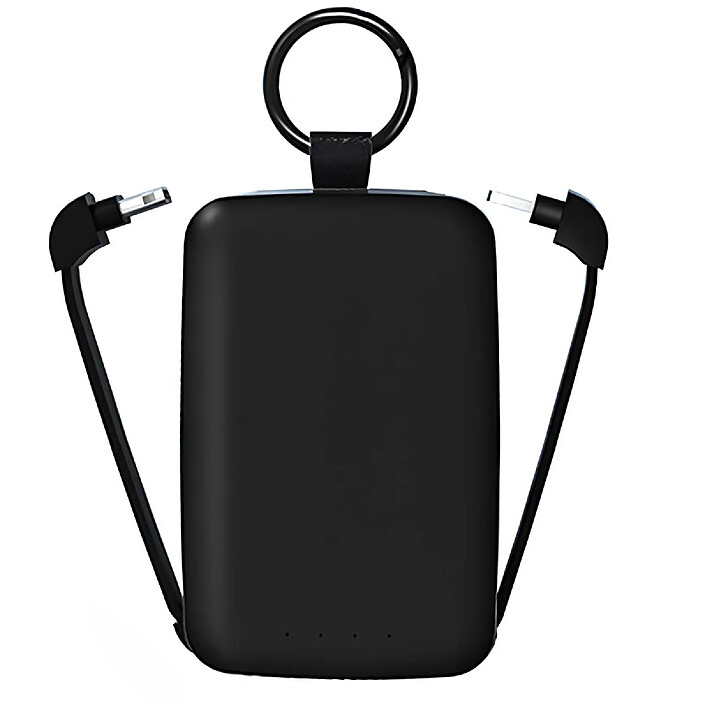 Jaym PowerBank 4000mAh USB-C / Lightning / Porte Clés / Lampe Torche Personnalisable Noir
