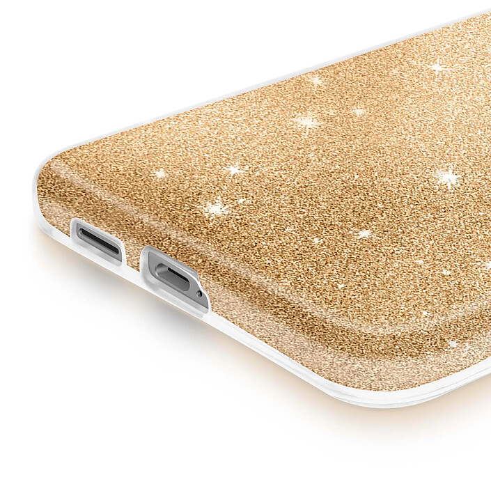 Avis Avizar Coque pour Galaxy S25 Edge Conception Bi-Matière et Finition Pailletée Dorée