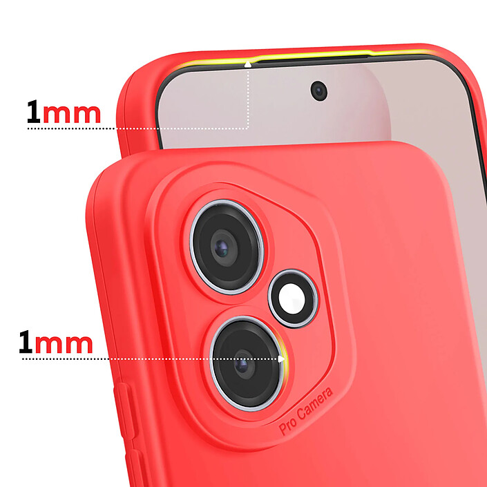 Avis Avizar Coque pour Honor 400 en Silicone Souple avec Contour Protection Caméra Rouge