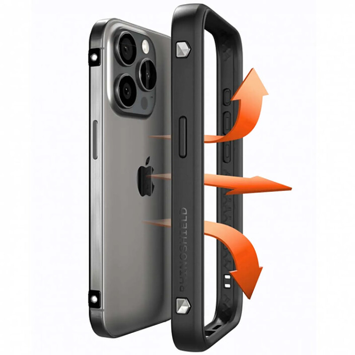 Rhinoshield Pack Gaming Coque + Verre Trempé pour iPhone 15 Pro Max Zéro Latence Ultra Léger Noir transparent pas cher