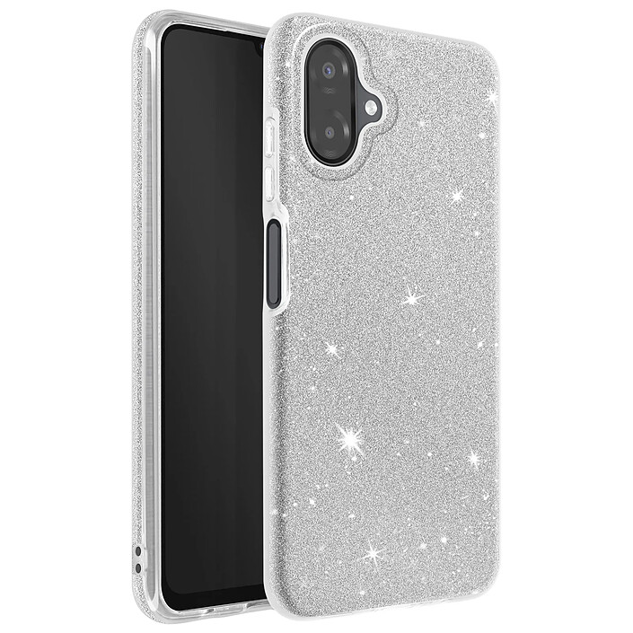 Acheter Avizar Coque pour Galaxy A07 Conception Bi-Matière et Finition Pailletée Argent
