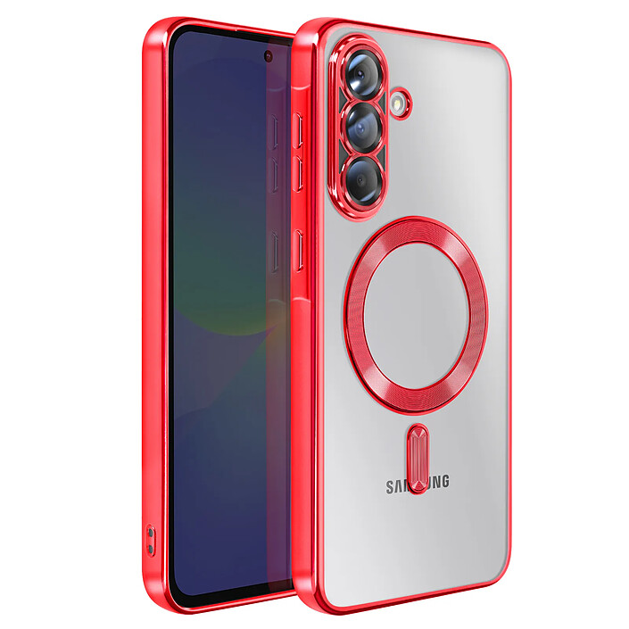 Avizar Coque pour Galaxy A36 Compatible MagSafe avec Contour Chromé
