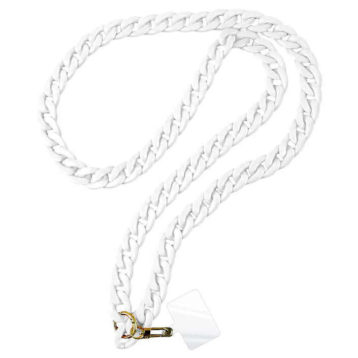 Avis Jaym Tour de Cou pour Smartphone Avec Attache Universelle modèle Fashion 1.20m Blanc / Gris