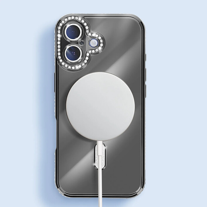 Avizar Coque pour iPhone 17 Compatible MagSafe avec Contour Strassé pas cher