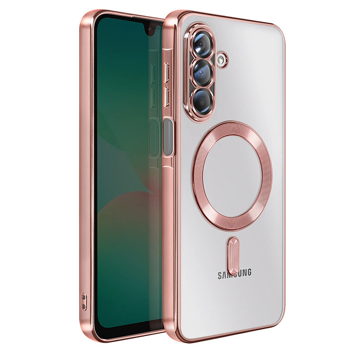 Avizar Coque pour Galaxy A26 Compatible MagSafe avec Contour Chromé