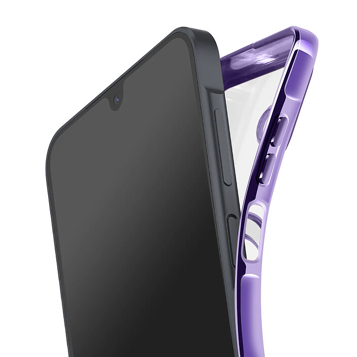 Avizar Coque pour Galaxy A17 Compatible MagSafe avec Contour Chromé Violet pas cher