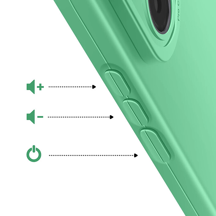 Acheter Avizar Coque pour Honor 400 en Silicone Souple avec Contour Protection Caméra Vert