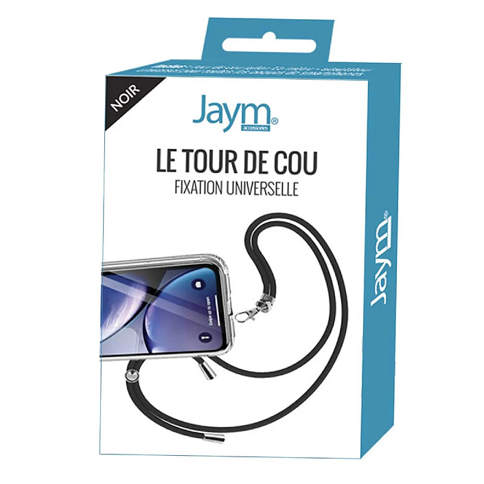 Acheter Jaym Tour de Cou 150cm pour Smartphone en Nylon avec Fixation Universelle Noir