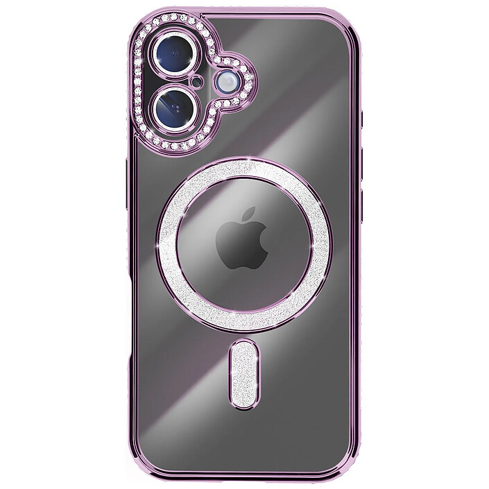 Avizar Coque pour iPhone 17 Compatible MagSafe avec Contour Strassé