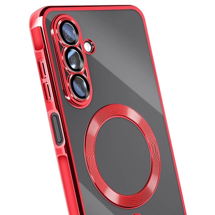 Avis Avizar Coque pour Galaxy A17 Compatible MagSafe avec Contour Chromé Rouge
