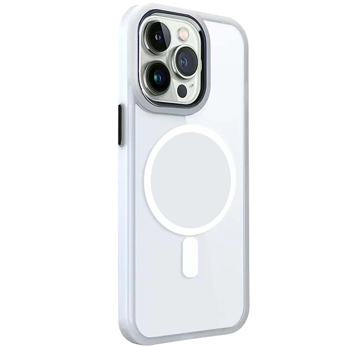 Jaym Coque Bumper pour iPhone 16 Pro Max MagSafe Antichocs Blanc