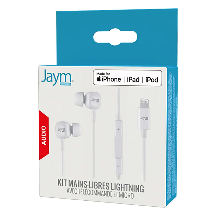 Acheter Jaym Écouteurs Filaires Intra-auriculaires Lightning MFI avec Micro et Télécommande Blanc