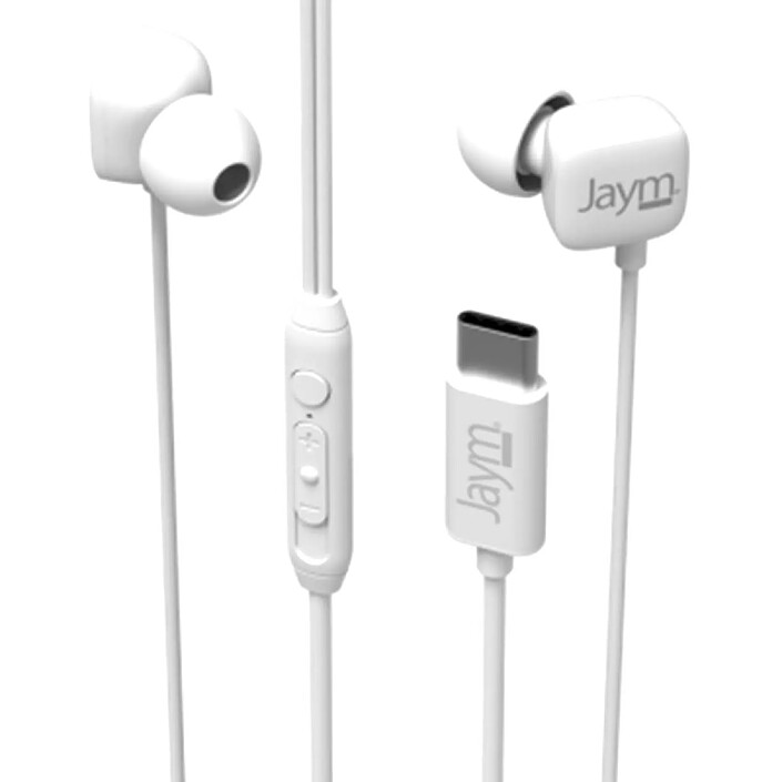 Avis Jaym Écouteurs Filaires Intra-auriculaires USB-C avec Micro et Télécommande Blanc
