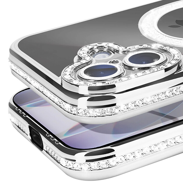 Avis Avizar Coque pour iPhone 17 Compatible MagSafe avec Contour Strassé