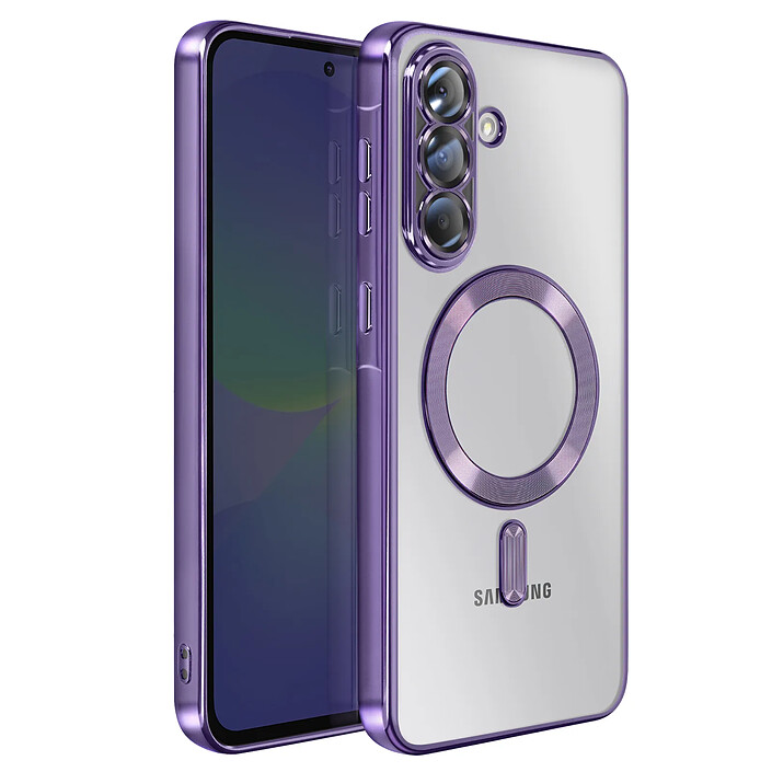 Avizar Coque pour Galaxy A36 Compatible MagSafe avec Contour Chromé
