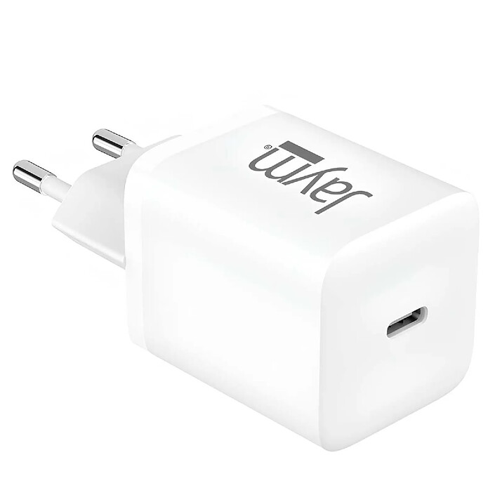 Jaym Chargeur Secteur USB-C 45W Power Delivery Ultra-Compact GaN Blanc