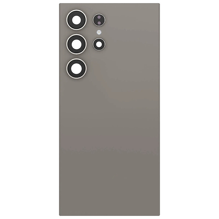 Clappio Cache Batterie de Remplacement pour Galaxy S24 Ultra avec Adhésif Intégré Gris