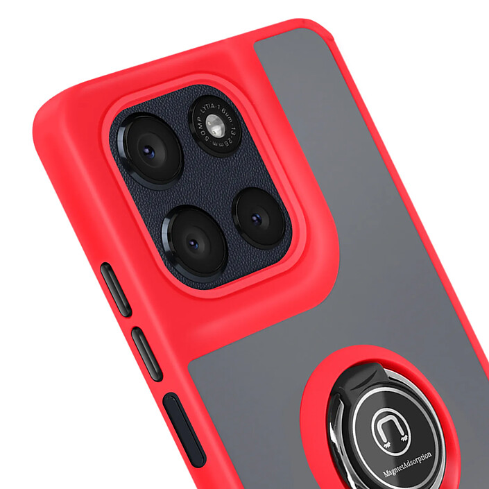 Acheter Avizar Coque pour Motorola Moto G56 avec Support Anneau et Fixation Magnétique Rouge