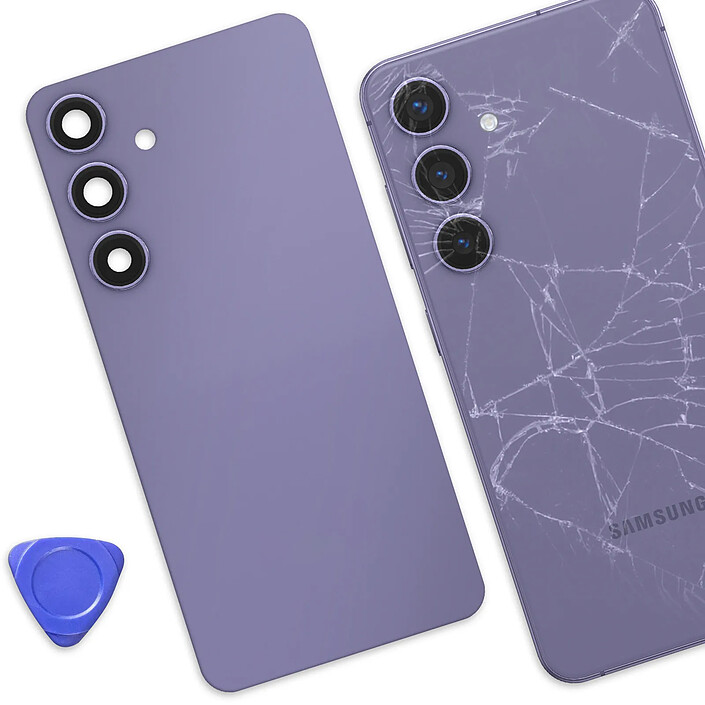 Acheter Clappio Cache Batterie de Remplacement pour Galaxy S24 avec Adhésif Intégré Violet foncé