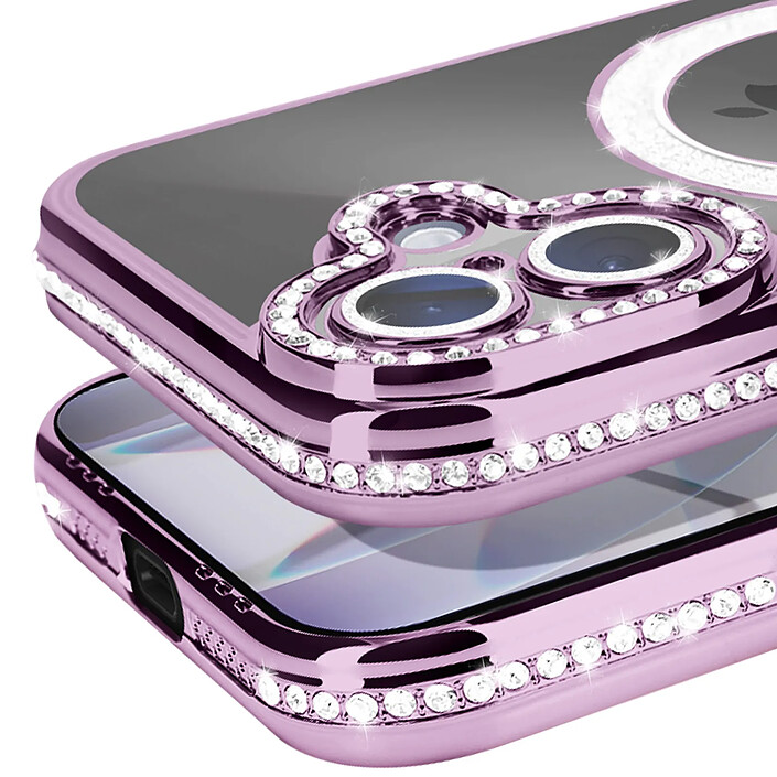 Avis Avizar Coque pour iPhone 17 Compatible MagSafe avec Contour Strassé
