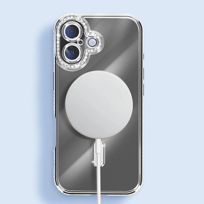 Avizar Coque pour iPhone 17 Compatible MagSafe avec Contour Strassé pas cher