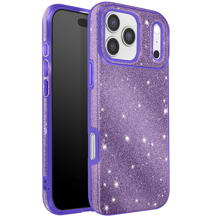 Avizar Coque pour iPhone 17 Pro Conception Bi-Matière et Finition Pailletée