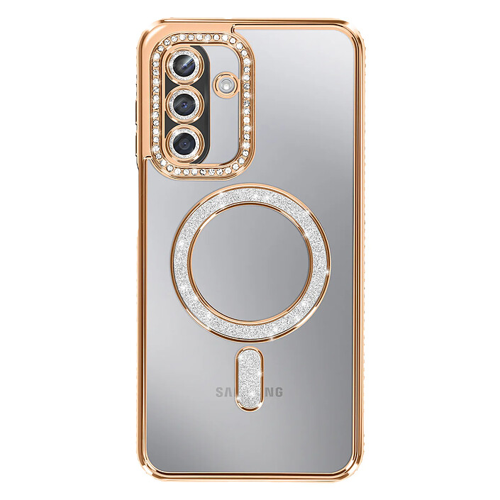 Avizar Coque pour Galaxy A17 Compatible MagSafe avec Contour Strassé