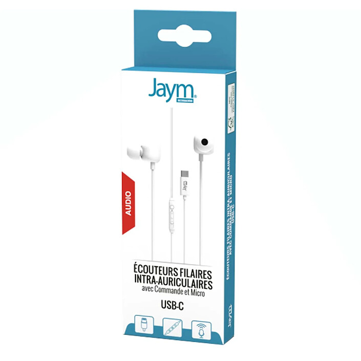 Acheter Jaym Écouteurs Filaires Intra-auriculaires USB-C avec Micro et Télécommande Blanc