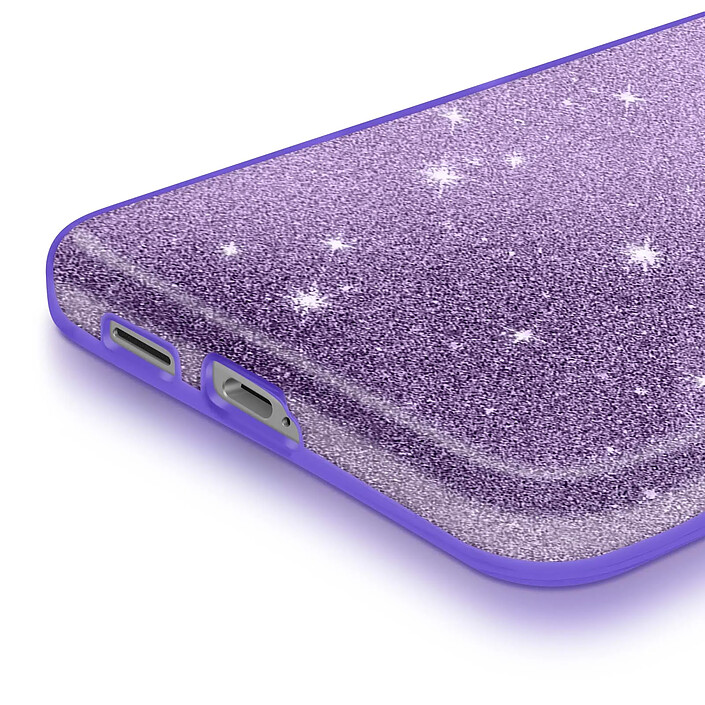 Avis Avizar Coque pour Galaxy S25 Edge Conception Bi-Matière et Finition Pailletée Violet