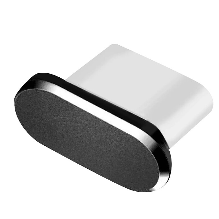 Avizar Bouchon Anti-poussière pour Port USB-C Universelle en Silicone Blanc / Noir