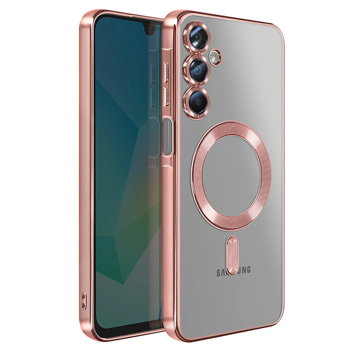 Avizar Coque pour Galaxy A16 Compatible MagSafe avec Contour Chromé