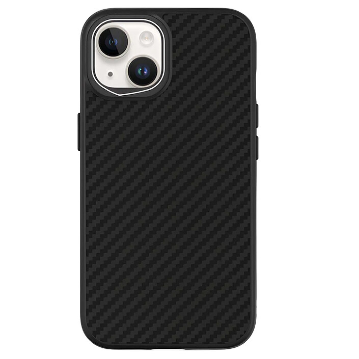 Rhinoshield Coque Solidsuit pour iPhone 15 Plus en Fibre Carbone Antichoc et Résistante Noir