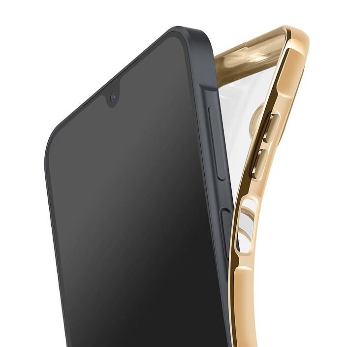 Avizar Coque pour Galaxy A17 Compatible MagSafe avec Contour Chromé Dorée pas cher